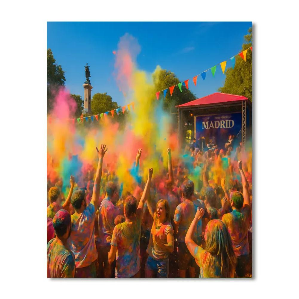 Festival Of Colors - Madrid Paint By Color