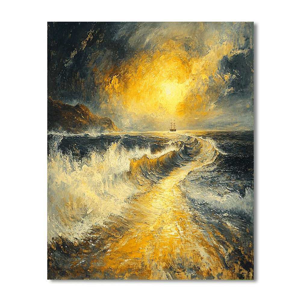 J.M.W. Turner Inspired Turner's Dramatic Coast  Painting By Numbers Kit