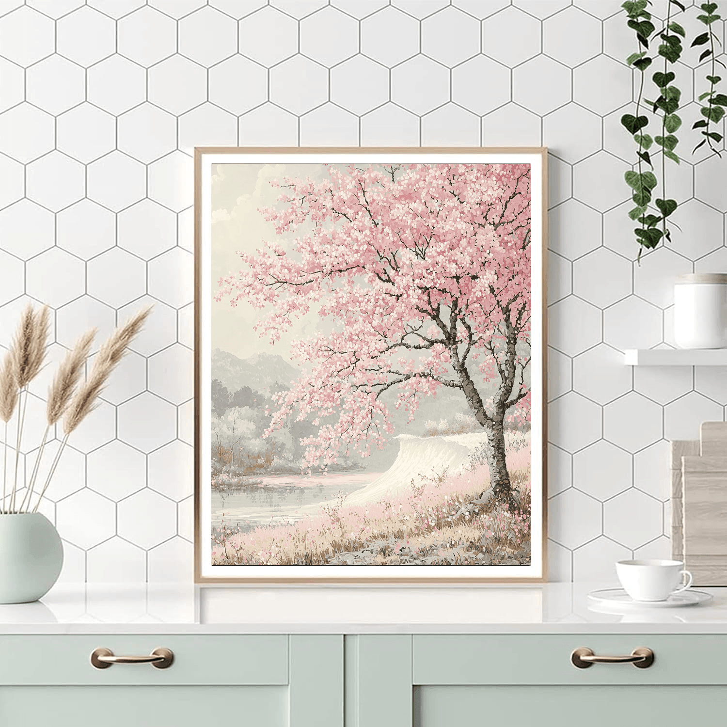 Katsushika Hokusai Inspired Eternal Blossoms  Paint By Numbers