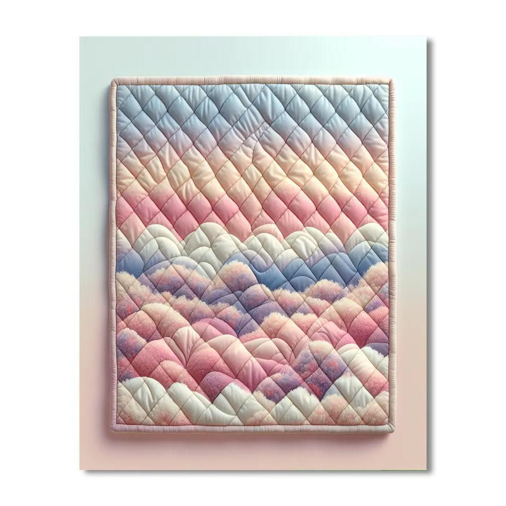 Pastel Sunrise Quilted Throw Paint By Number