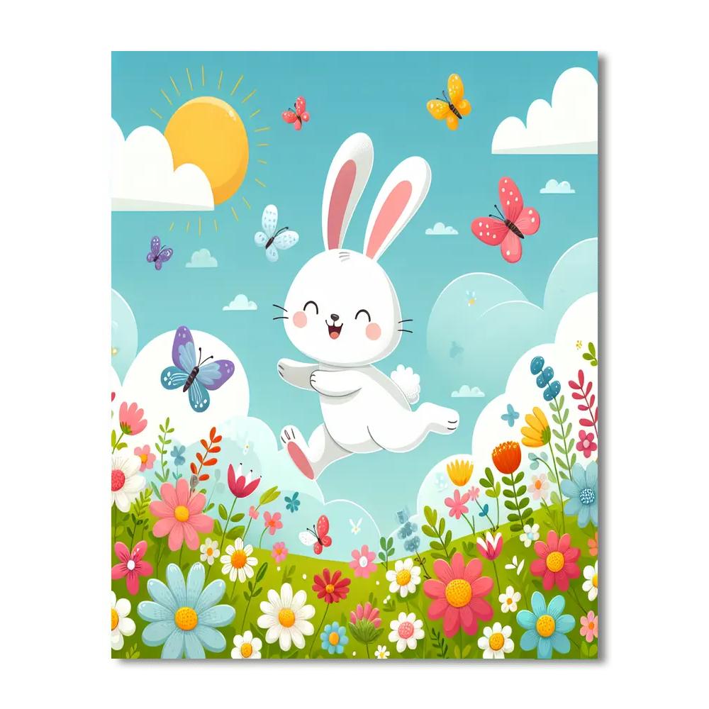 Hopping Rabbit Numbered Painting Kits