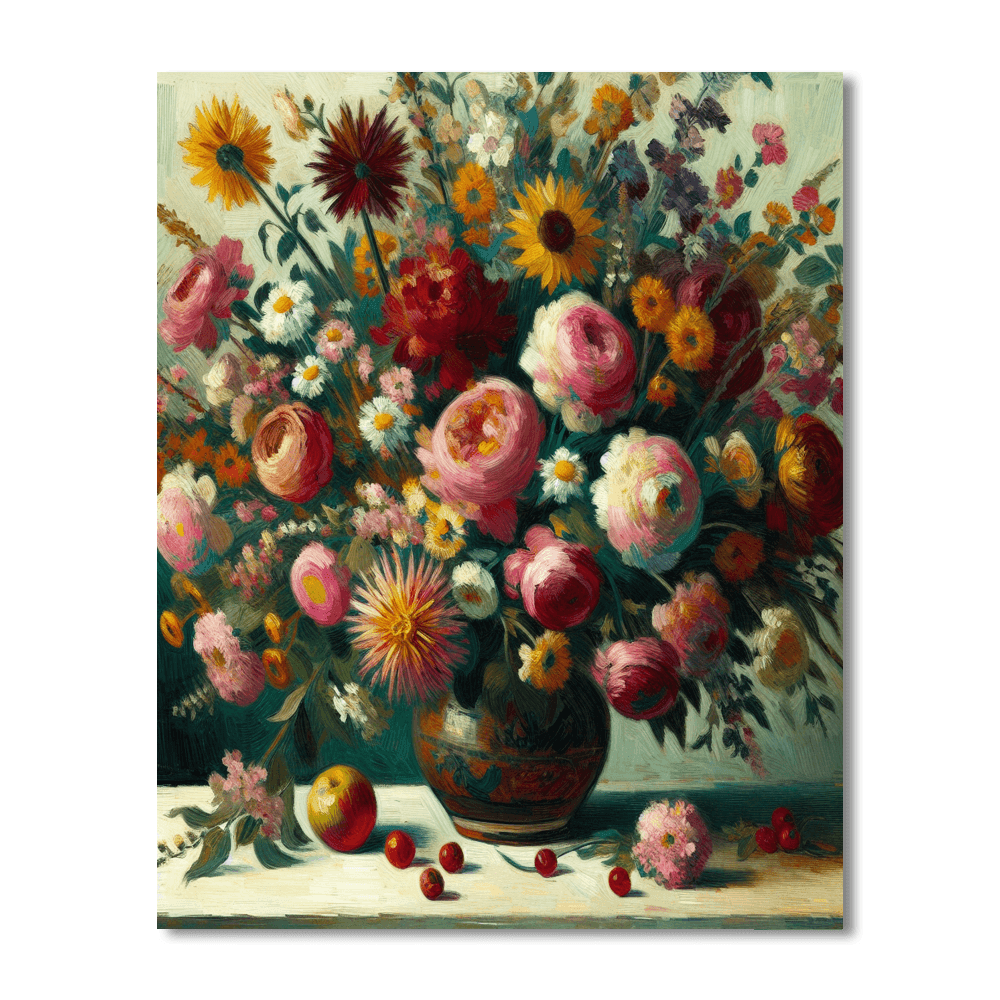 Bright Floral Bouquet Painting Number Kit