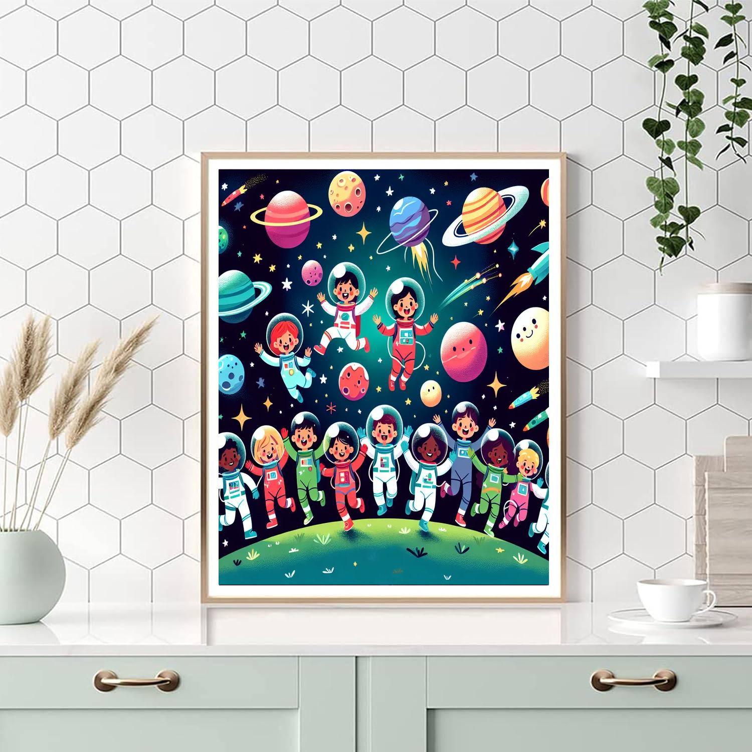 Vibrant Space Adventure Numbered Painting Kits