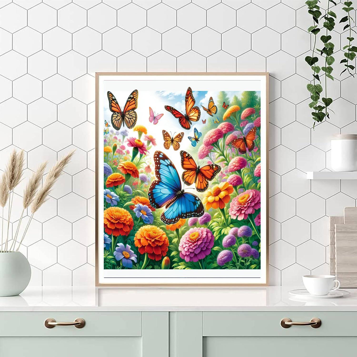 Colorful Butterfly Haven Paint By Number