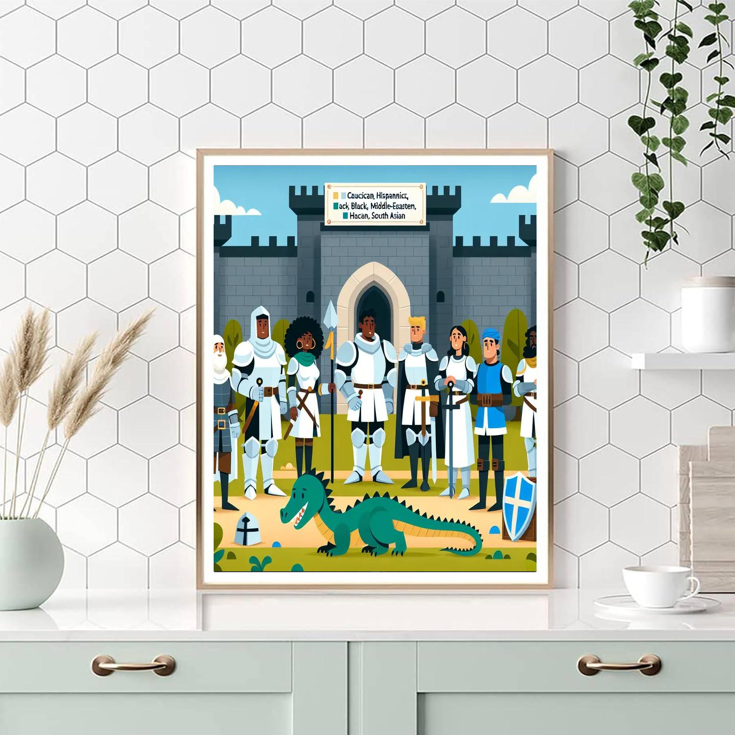Knights And Dragons Challenge Number Painting