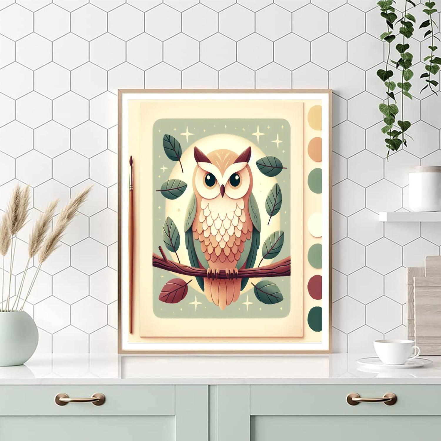 Wise Owl's Woodland Wisdom Paint By Numbers