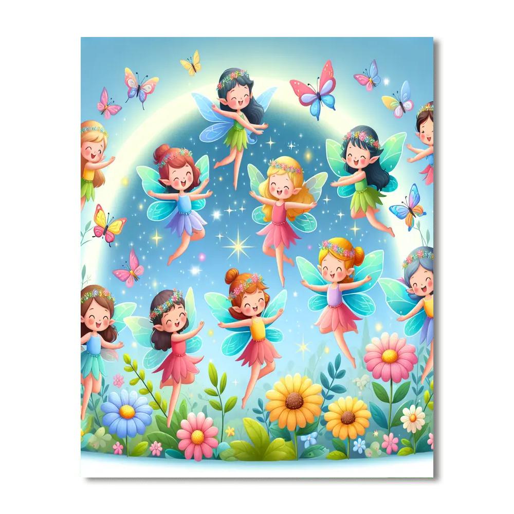 Giggling Fairies Paint By Number