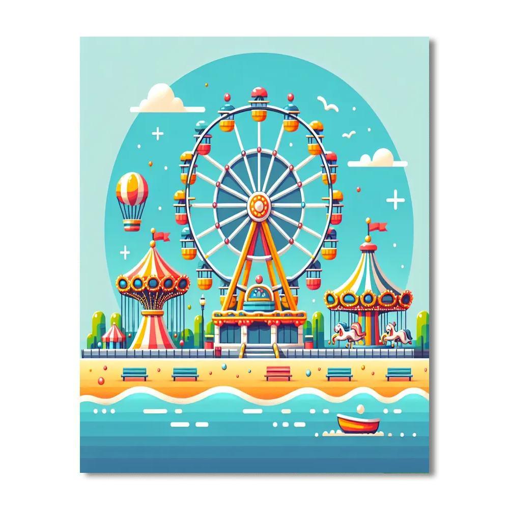Seaside Carnival Painting By Numbers Kit