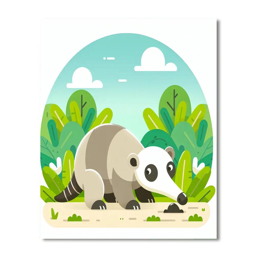 Adorable Anteater Paint By Numbers Art