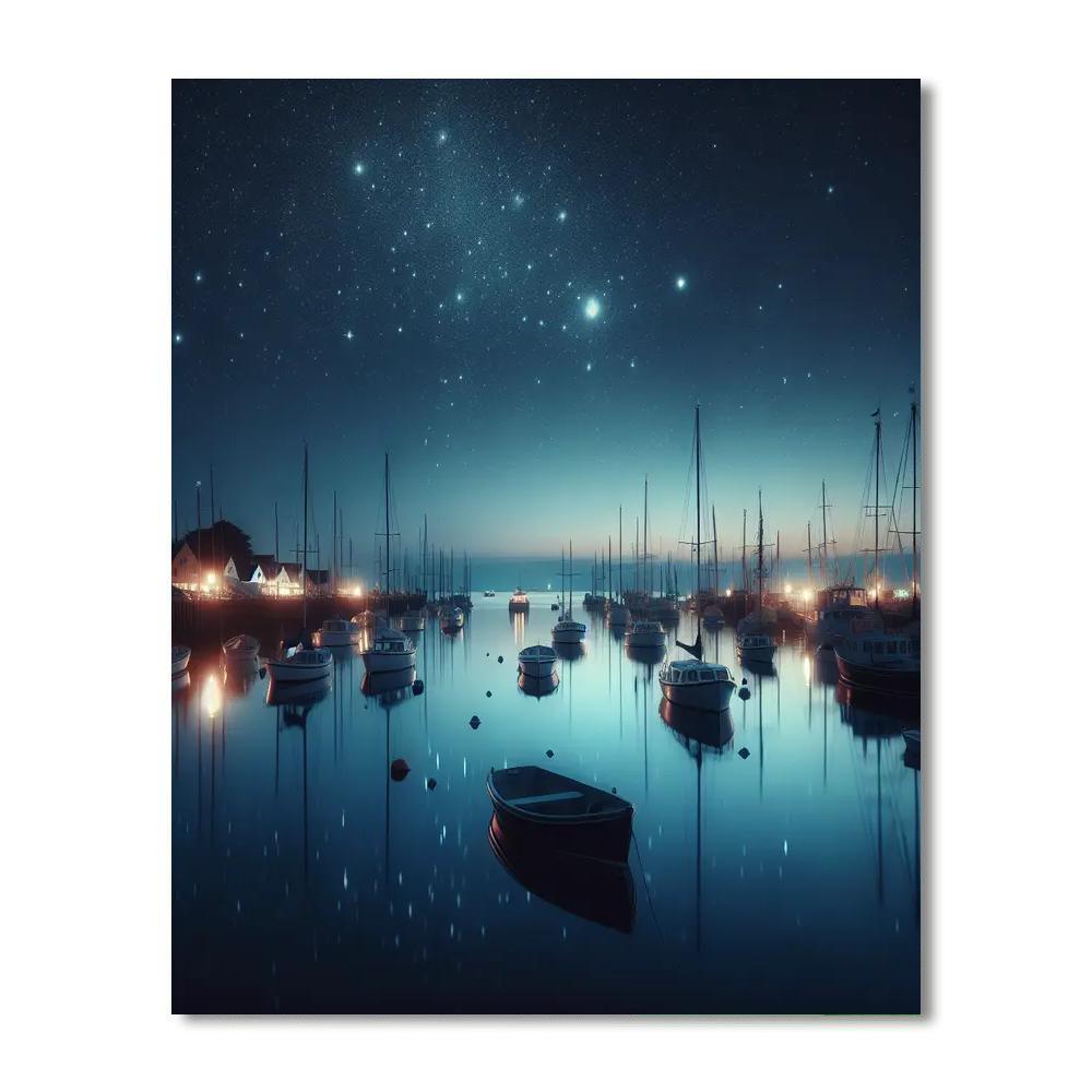 Starlit Harbor Evening Paint By Numbers Kits