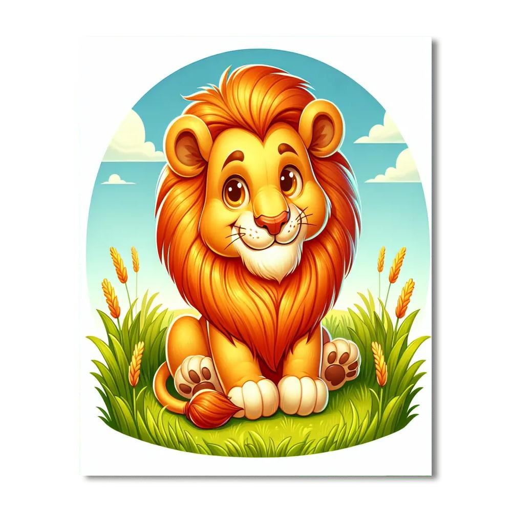 Lovely Lion Number Painting