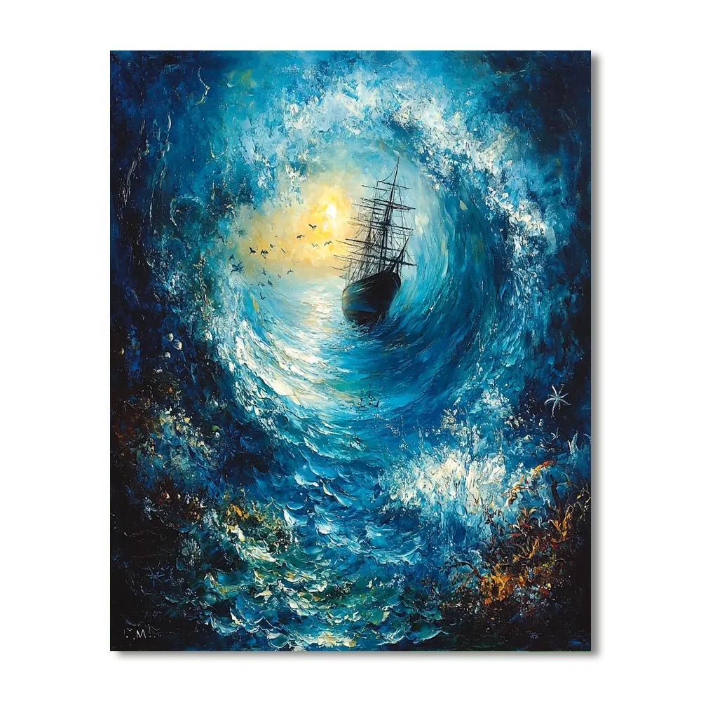 J.M.W. Turner Inspired Oceanic Mystique  Painting By Numbers Kit