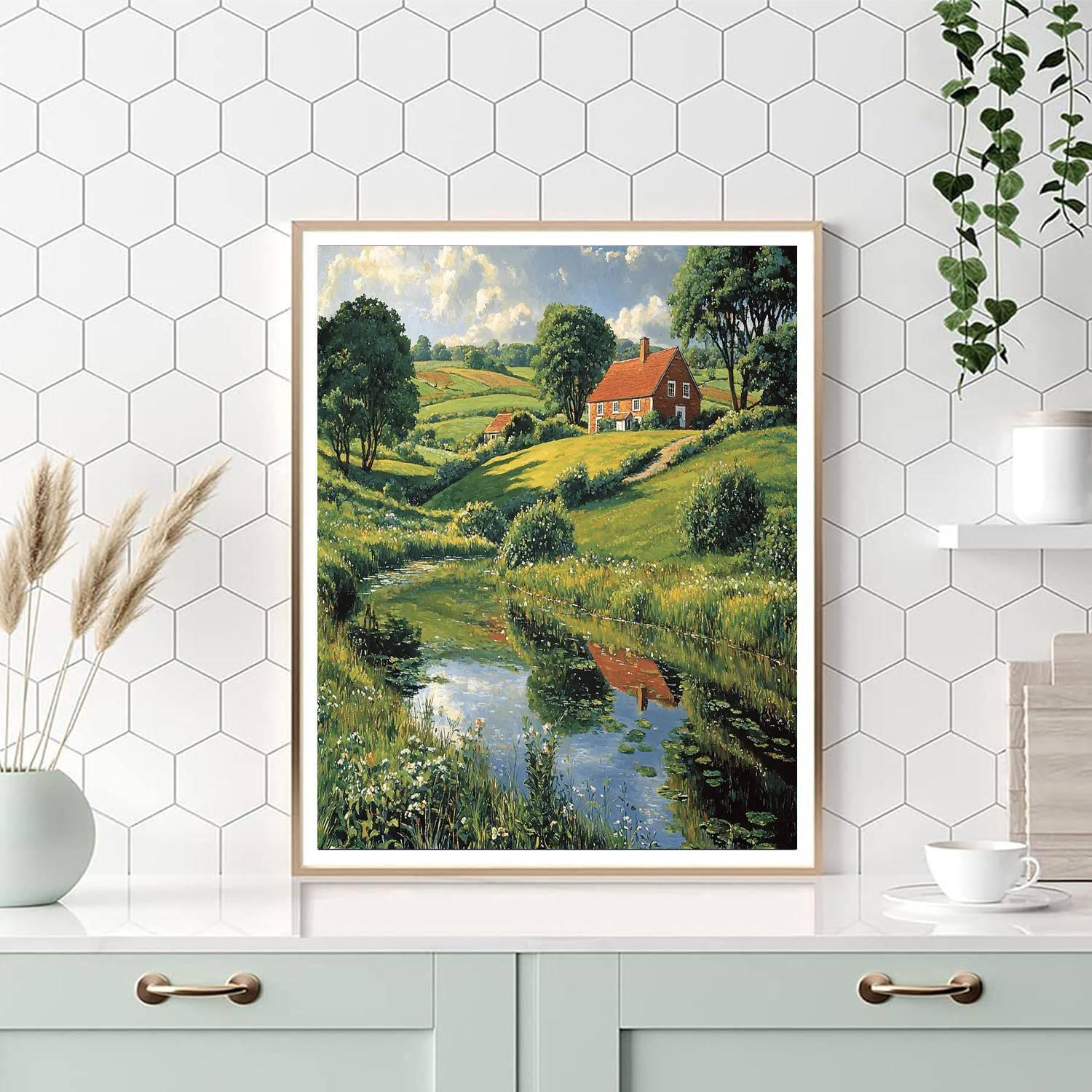 John Constable Inspired Rural Retreat  DIY Paint By Numbers