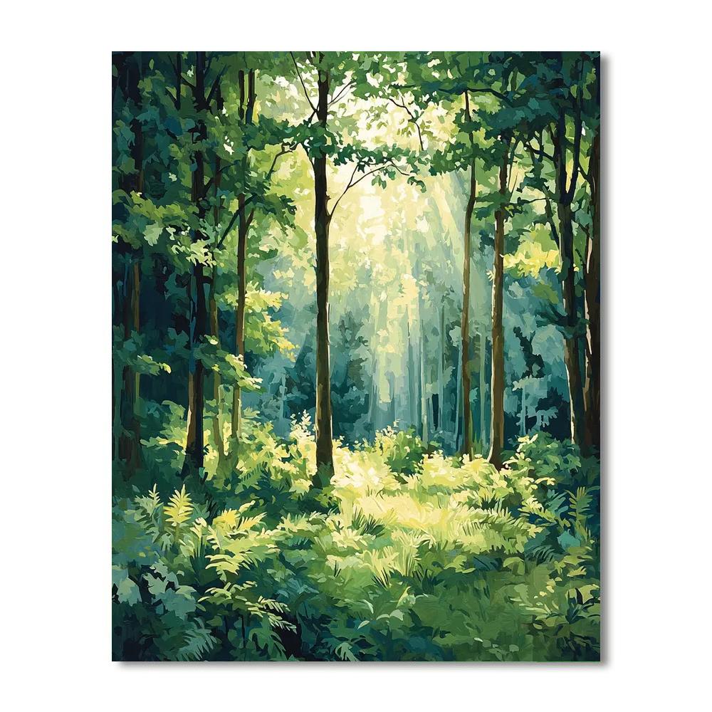 Paul Cézanne Inspired Harmonious Forest Reflections  Paint By Numbers Kits