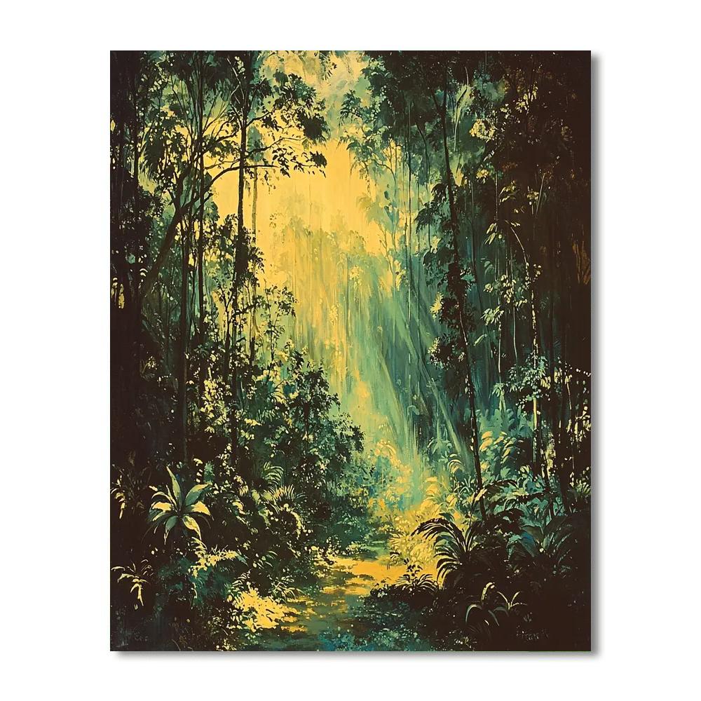 Nandalal Bose Inspired Forest's Whispering Wisdom  Painting Number Kit