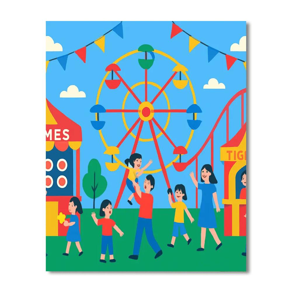 Festive Holiday Carnival DIY Paint By Numbers