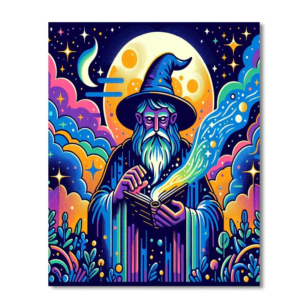 Wizard's Spellbook Journey Painting Number Kit