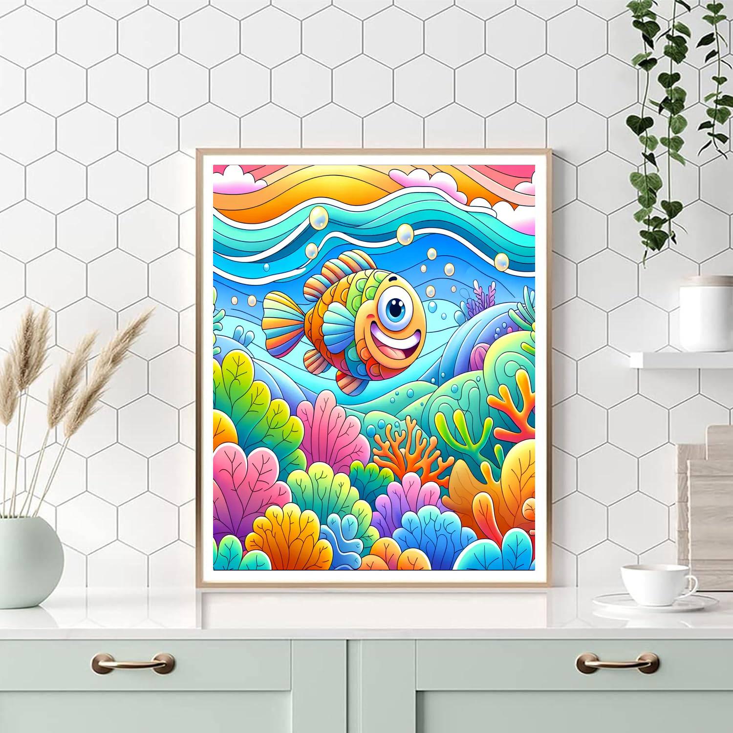 Joyful Fish Paint By Numbers Kits