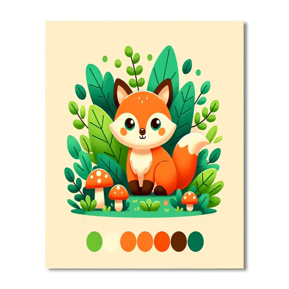 Forest Fox Numbered Painting Kits