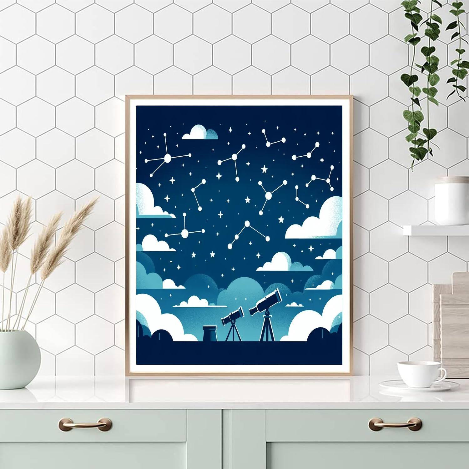 Starry Sky Exploration Paint By Numbers Art