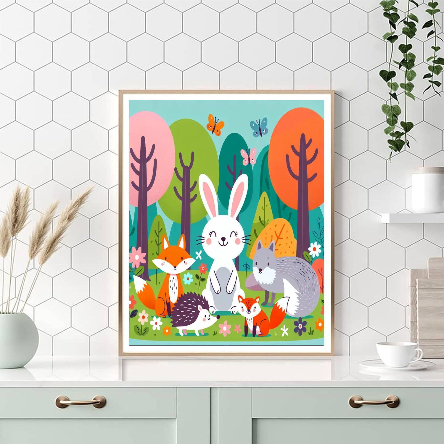 Cheerful Woodland Creatures Paint By Numbers Kits