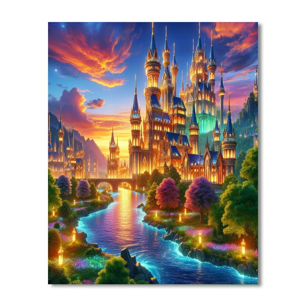 Magical Kingdom At Dusk Paint By Number