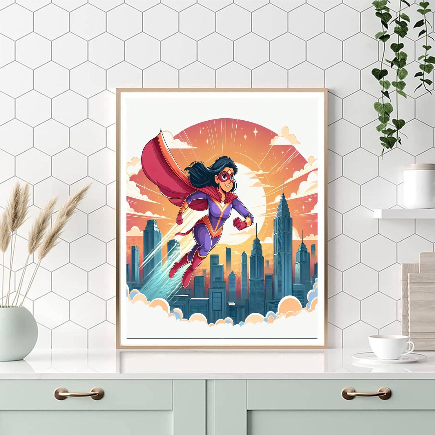 Superhero's Sky Patrol Numbered Painting Kits