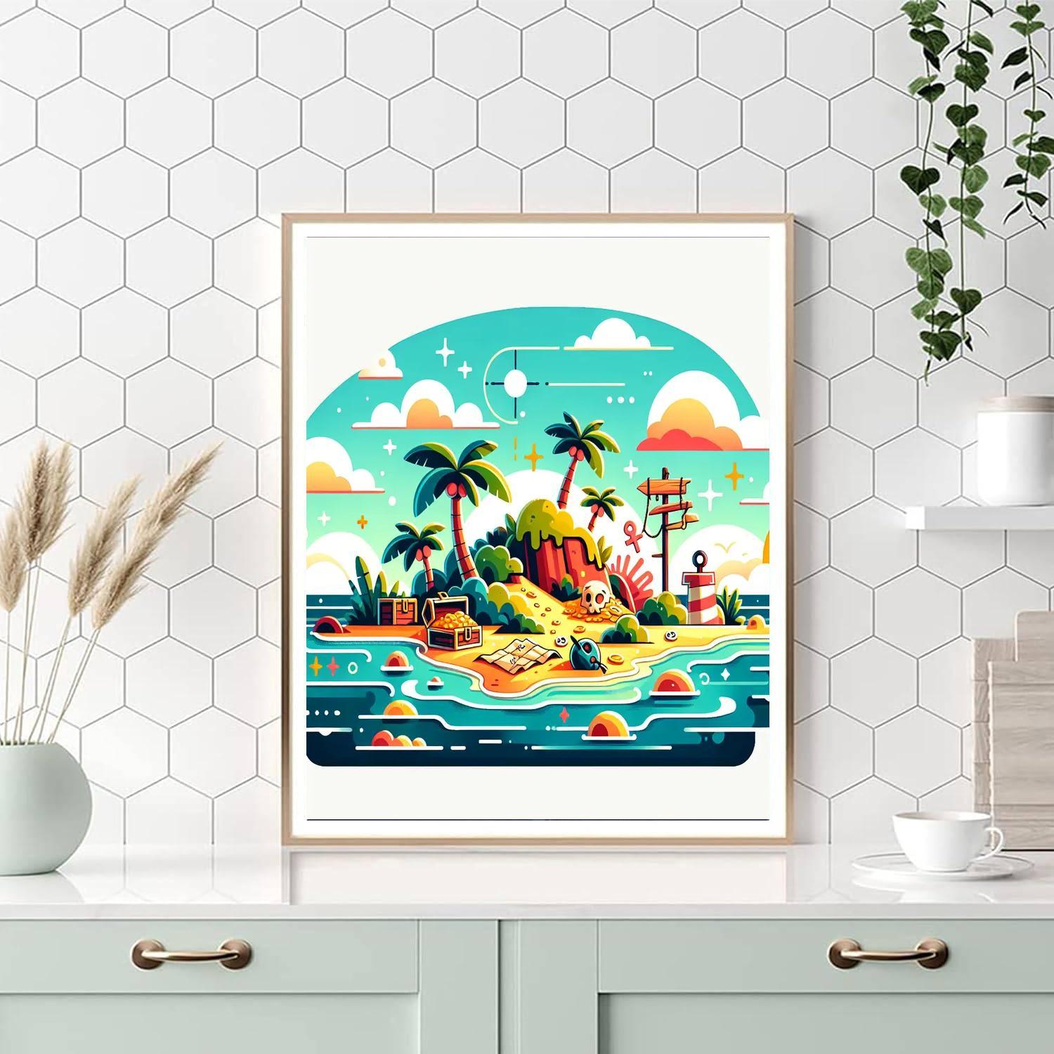 Island Treasure Quest Paint By Numbers Art