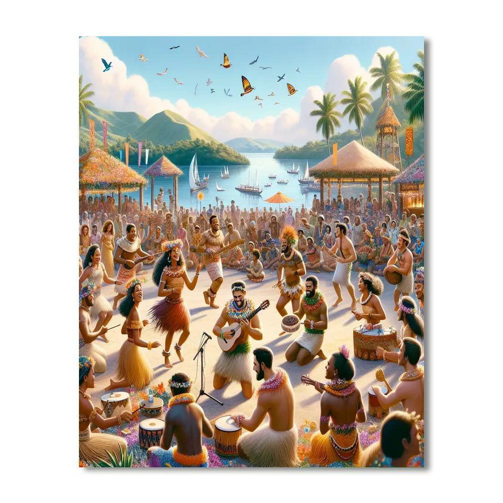 Festival Of Pacific Arts - Various Pacific Islands Paint By Number