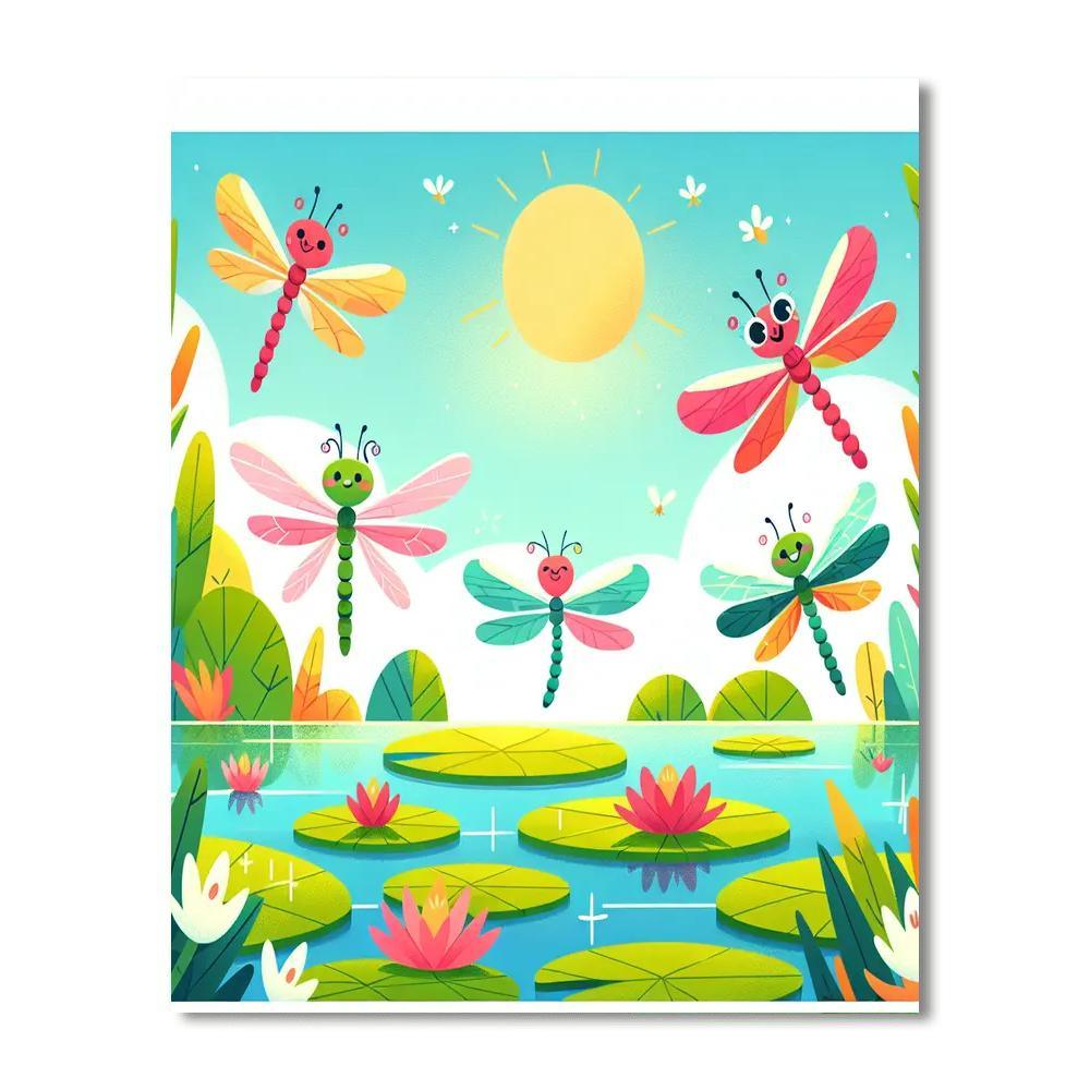 Charming Dragonflies Painting Number Kit