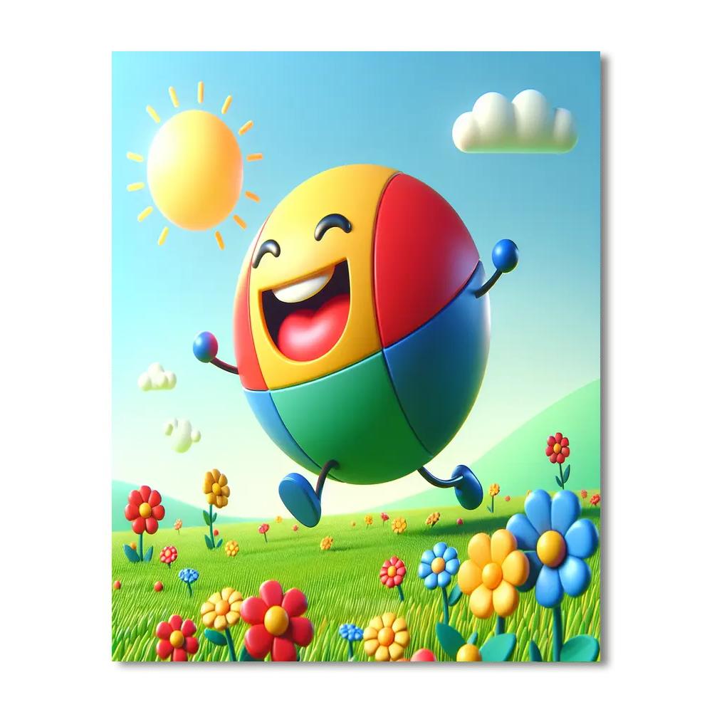 Bouncy Bouncing Ball Paint By Numbers Art