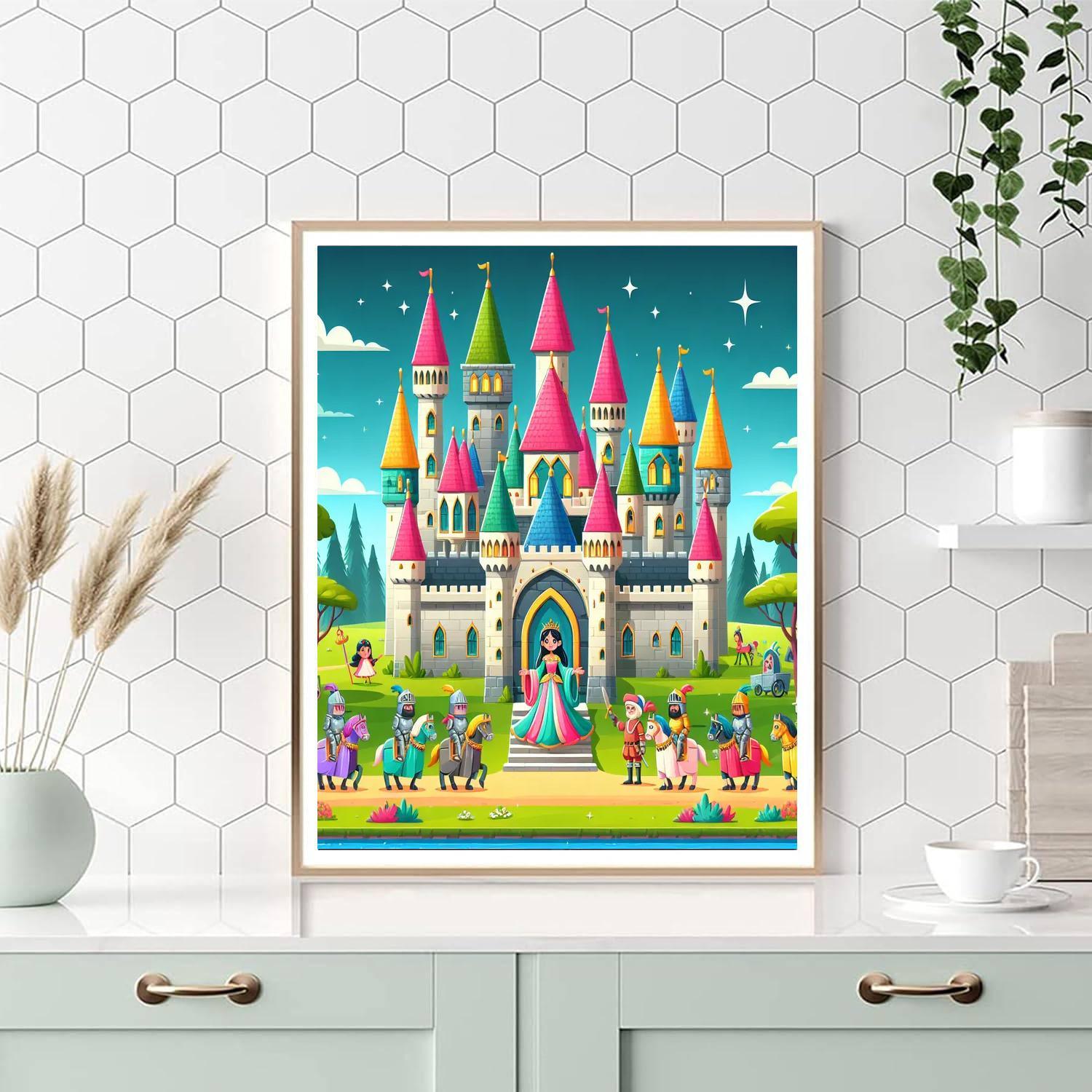 Charming Castle Kingdom Painting Number Kit
