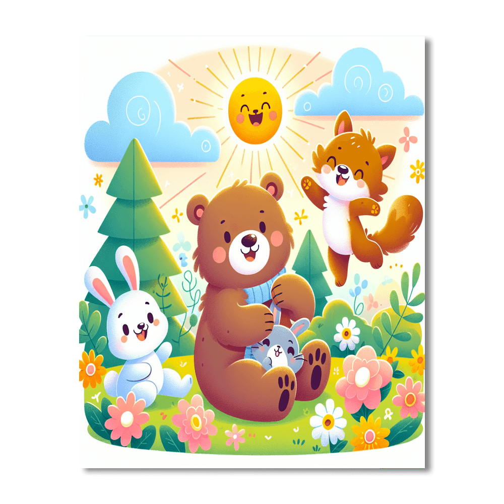 Cuddly Animal Pals Number Painting