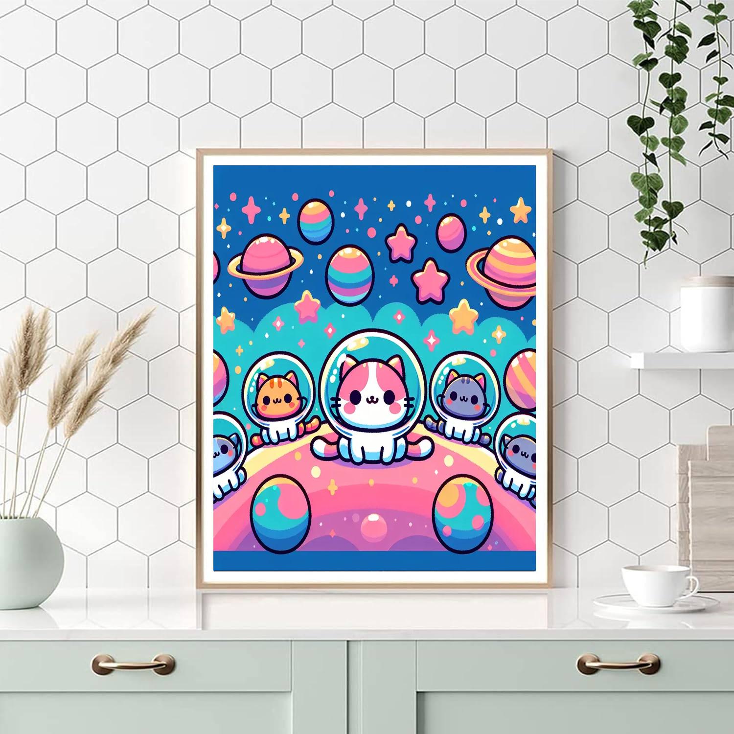 Space Kittens Paint By Number