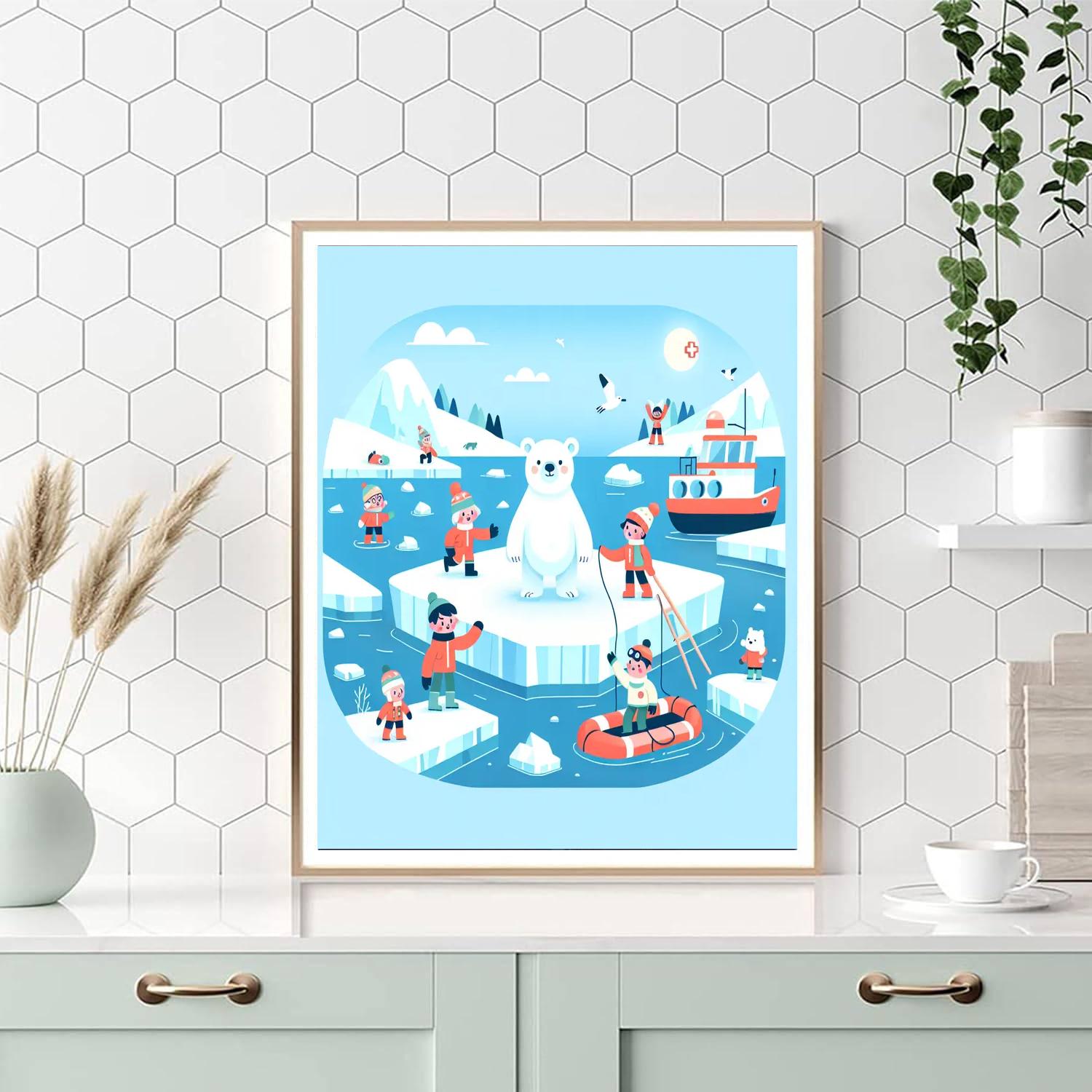 Polar Bear Rescue Mission DIY Paint By Numbers