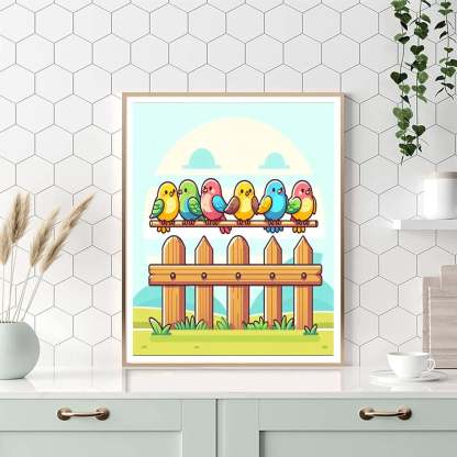 Singing Songbirds Painting Number Kit