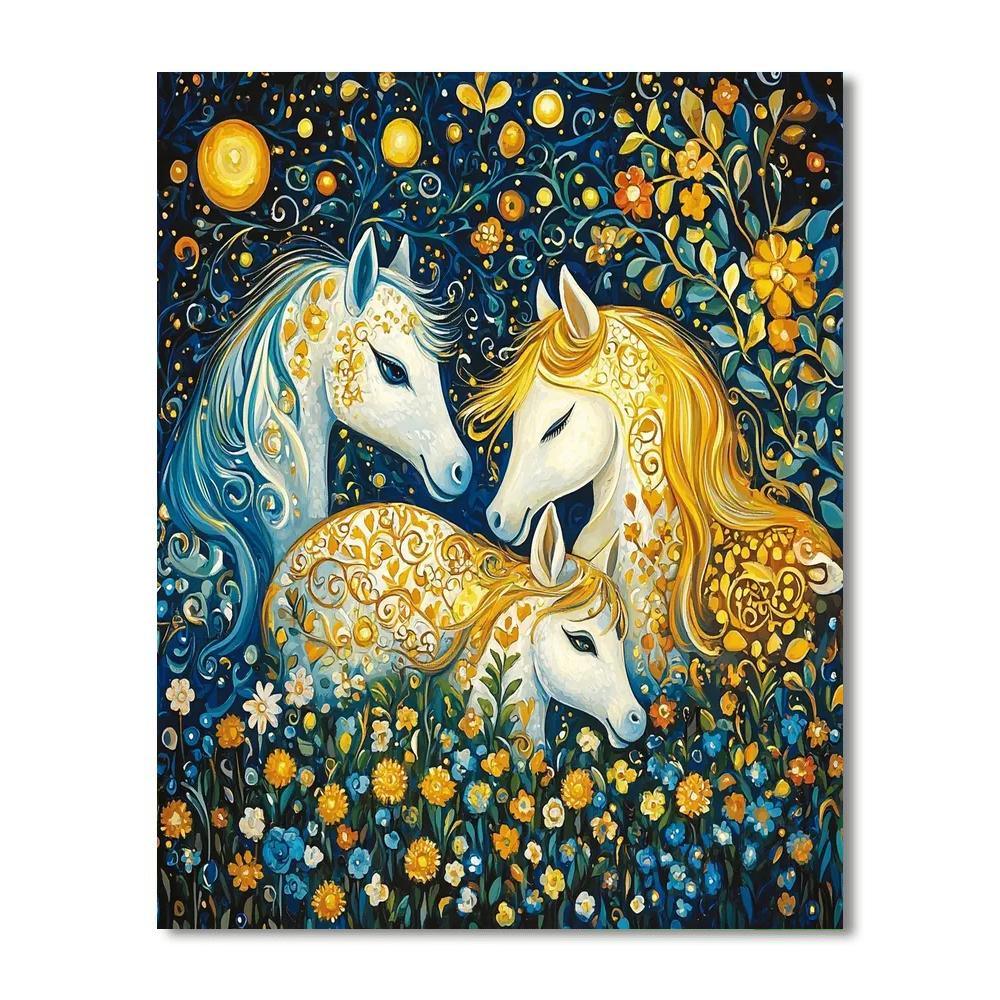 Gustav Klimt Inspired Ethereal Animals  Paint By Number