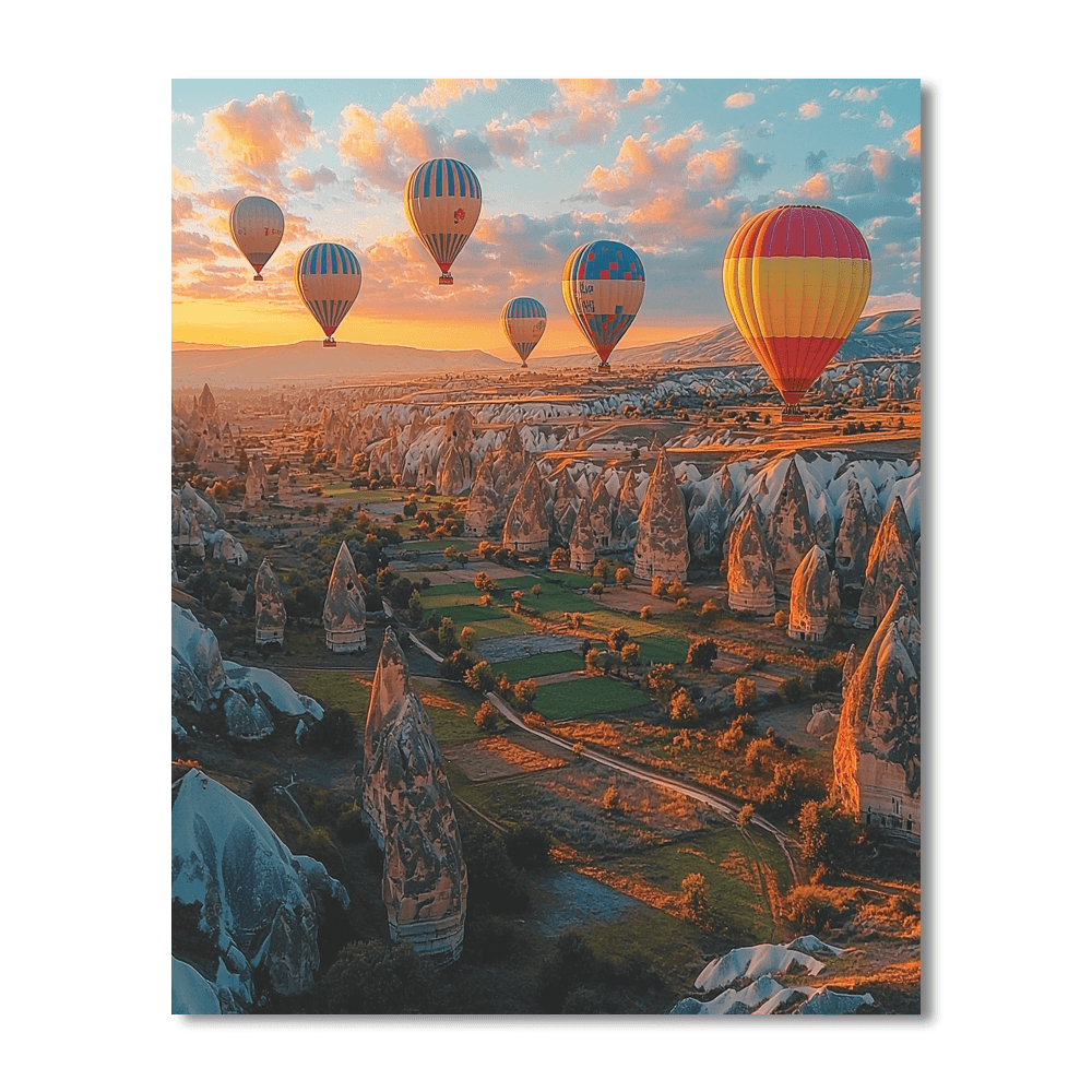 Cappadocia Hot Air Balloon Ride Paint By Numbers