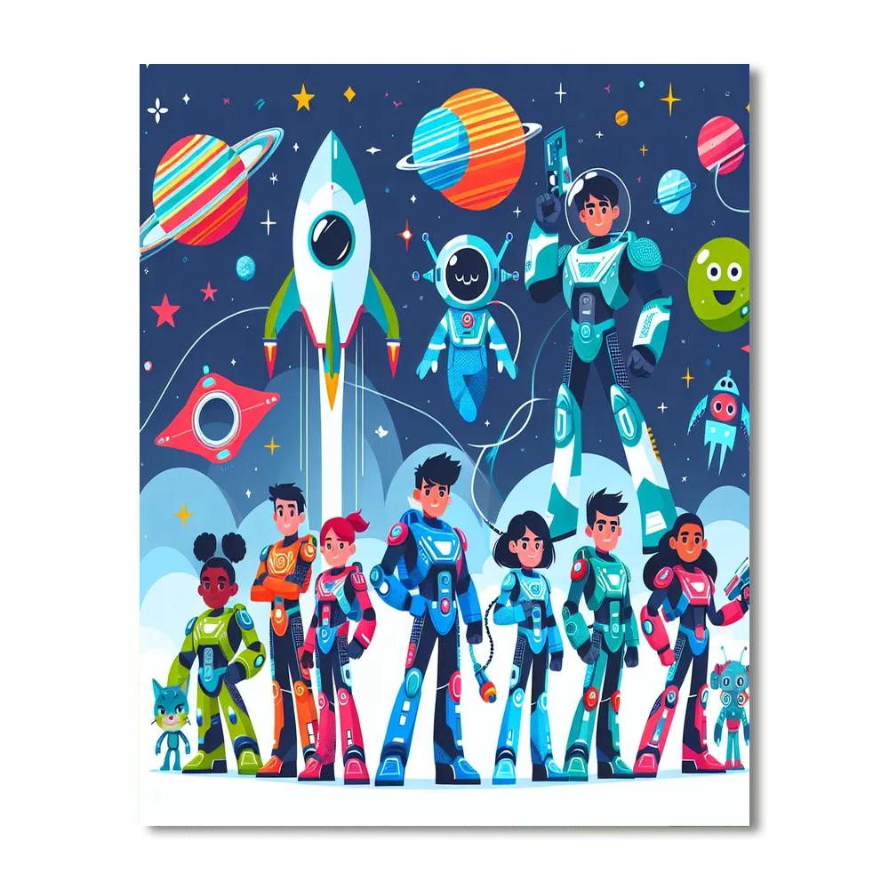 Galaxy Defender Mission Painting Number Kit