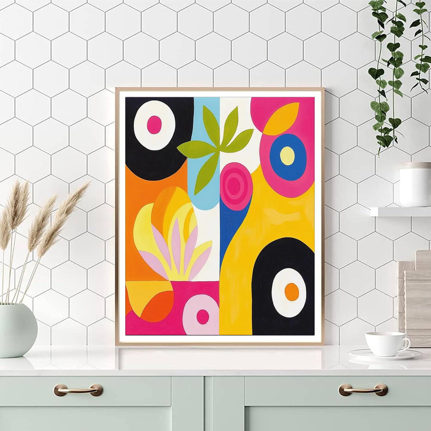 Joan Miró Inspired Abstract Playfulness  Number Painting