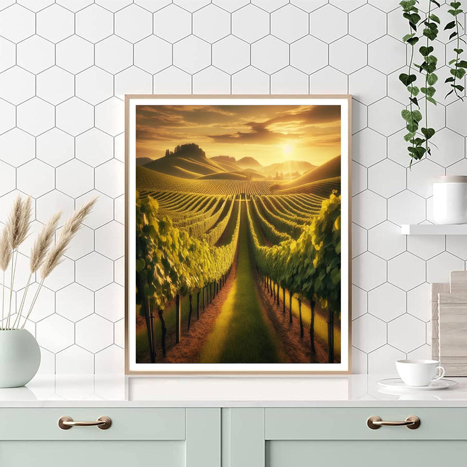 Timeless Vineyard Vista Number Painting