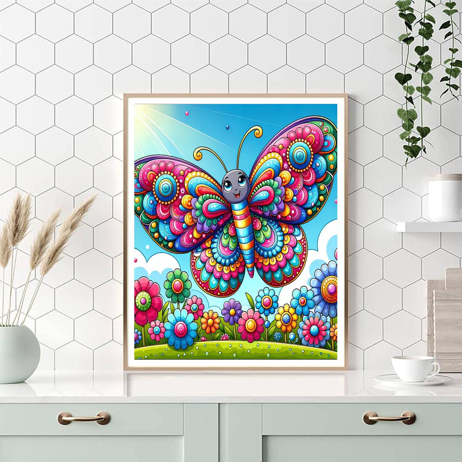 Dazzling Butterfly Painting By Numbers Kit