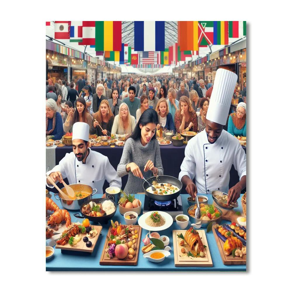 Gourmet Festival - France Paint By Numbers Art