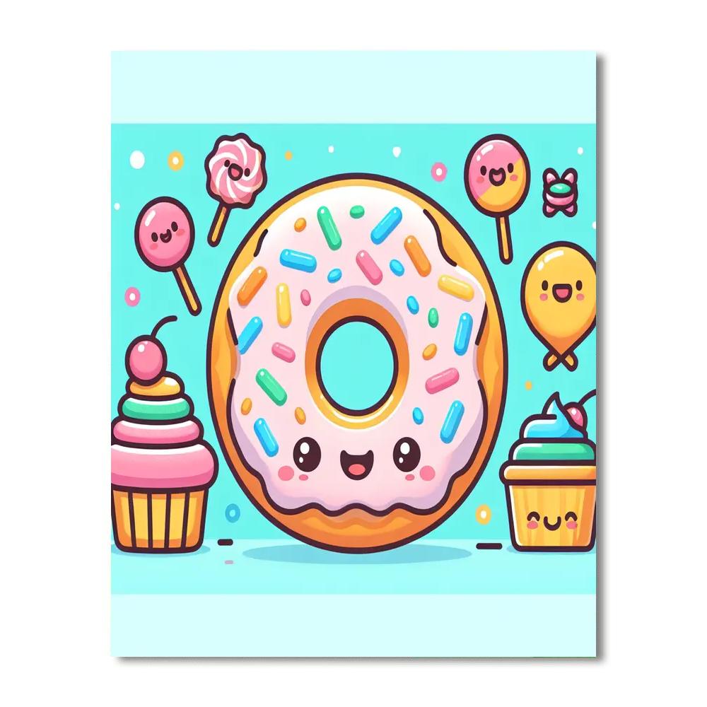 Delightful Donut Number Painting