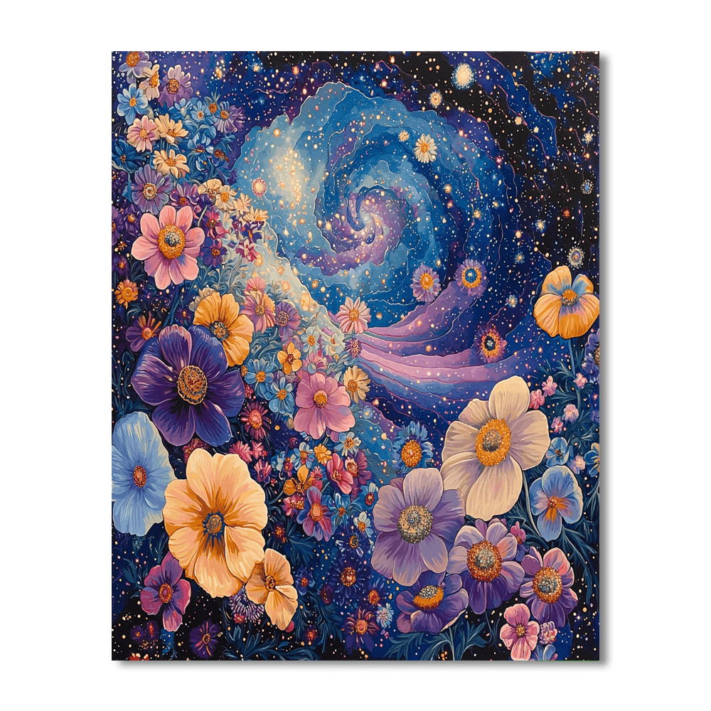 Georgia O'Keeffe Inspired Galaxy In Bloom  Paint By Numbers Art