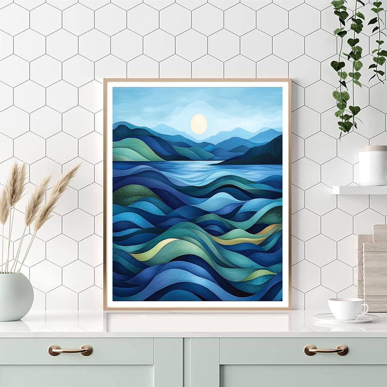 Frida Kahlo Inspired Echoes Of The Cerulean Sea  Numbered Painting Kits