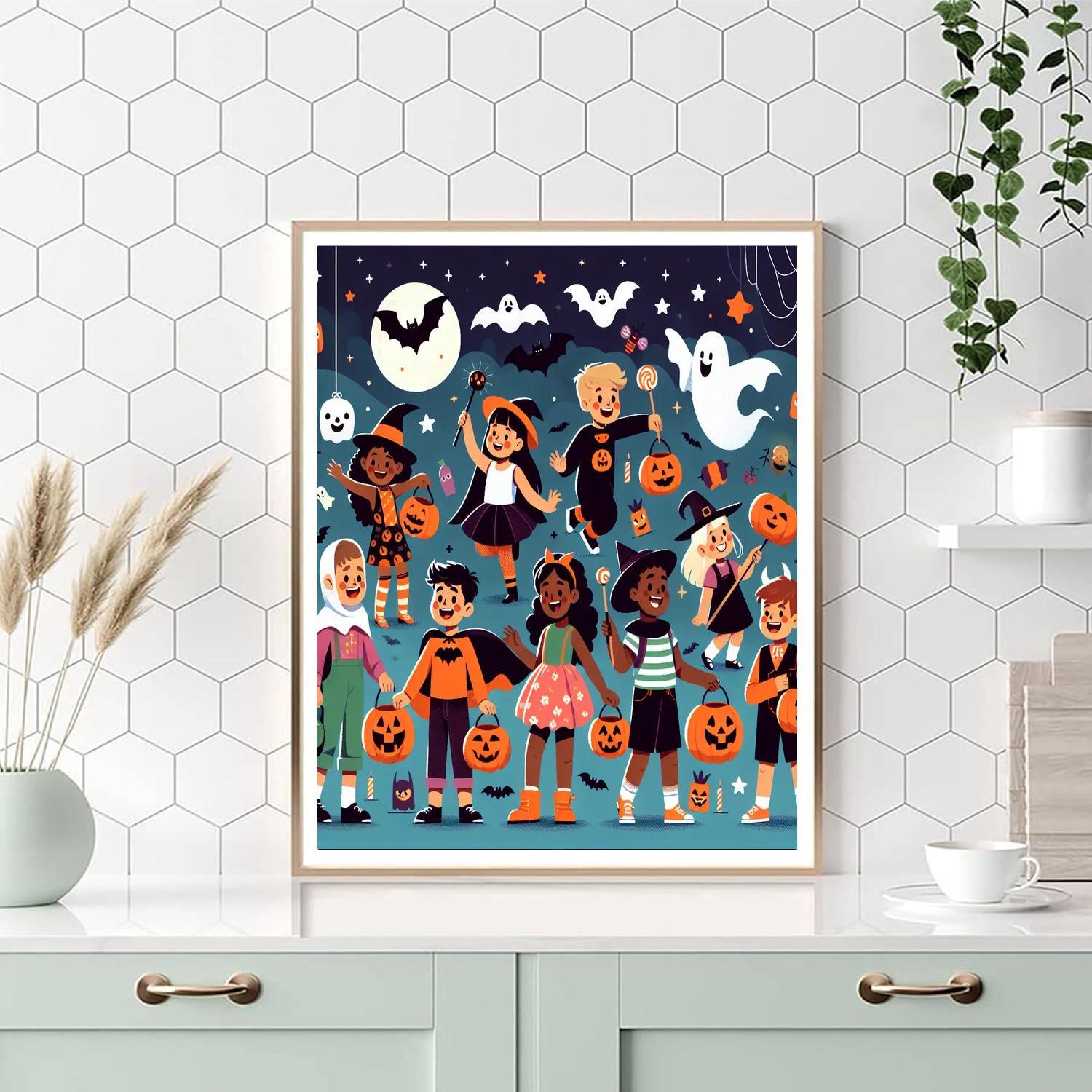 Fun Halloween Celebration Painting By Numbers Kit
