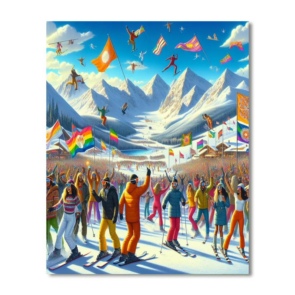 Gay Ski Week - Aspen Paint By Numbers Kits