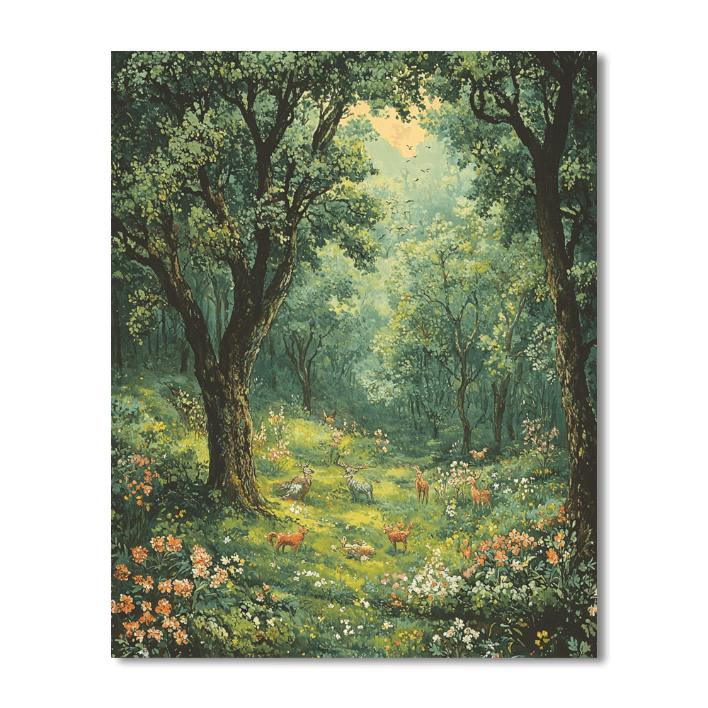 Rackham Inspired Mythical Creatures Of The Forest  Painting By Numbers Kit