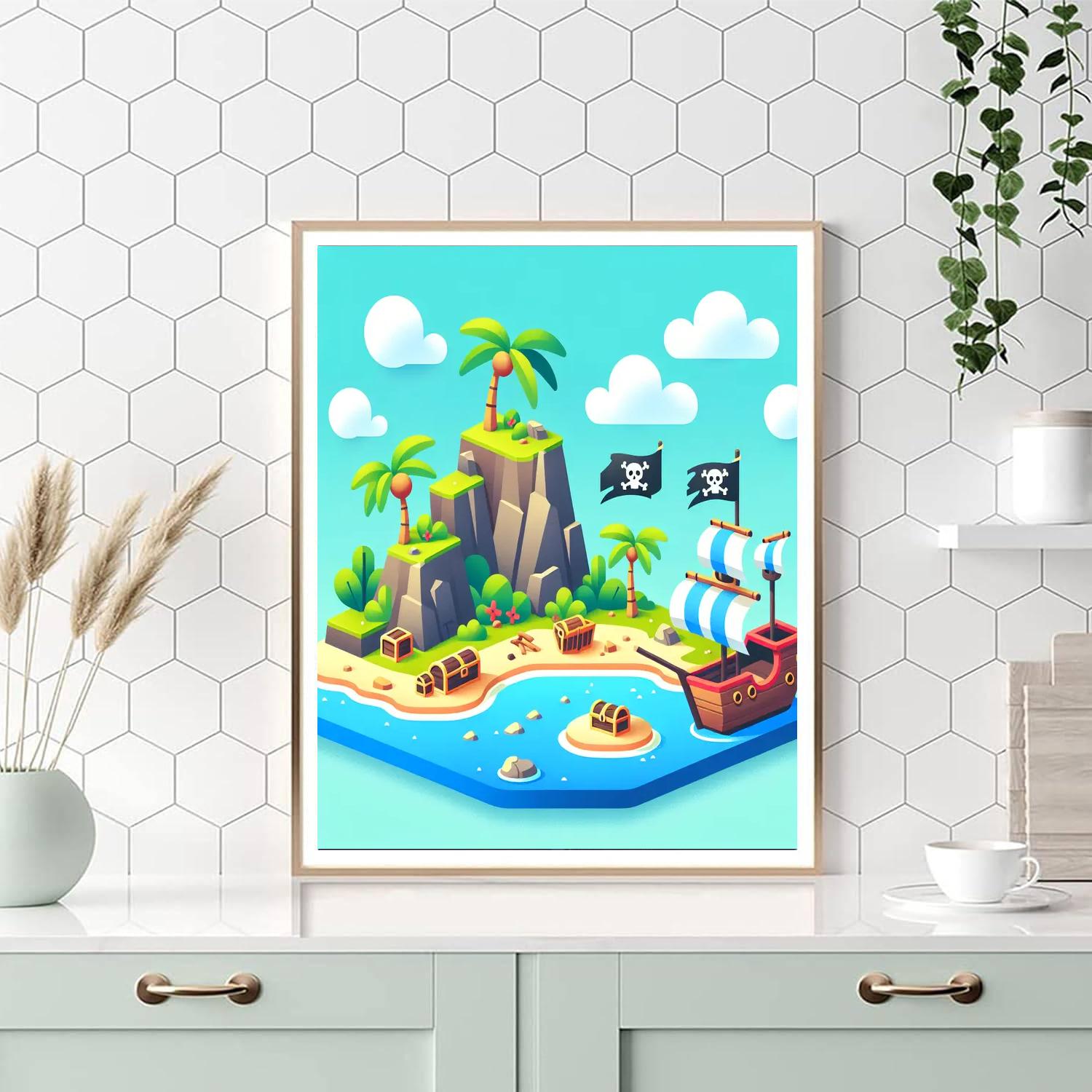 Island Pirate Cove Paint By Number